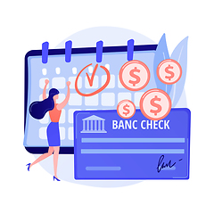 Image showing Bank check vector concept metaphor