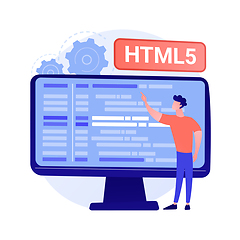 Image showing HTML5 programming vector concept metaphor