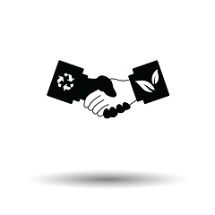 Image showing Ecological handshakes icon