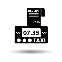 Image showing Taxi meter with receipt icon