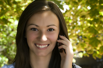 Image showing Beautiful Girl Talking on the Phone
