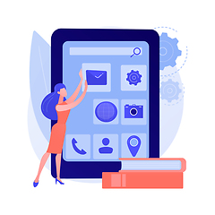 Image showing Mobile app development courses vector concept metaphor