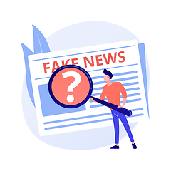 Image showing Fake news vector concept metaphor