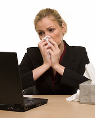 Image showing Sick at work