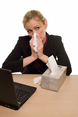 Image showing Sick at work