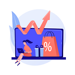 Image showing Shopping expenses vector concept metaphor