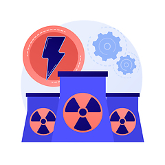 Image showing Nuclear power plant, atomic reactors, energy production vector concept metaphor.