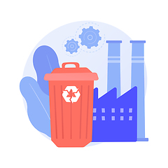 Image showing Paper waste bin vector concept metaphor.