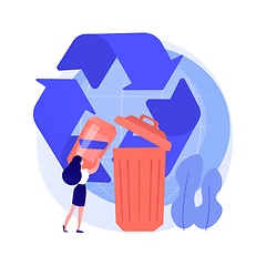 Image showing Bin for recyclable waste vector concept metaphor.