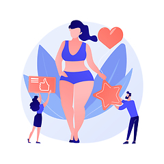 Image showing Body positive happy woman vector concept metaphor.