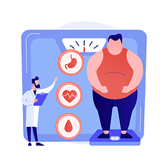 Image showing Obesity problem vector concept metaphor