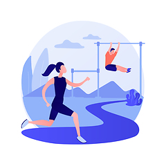 Image showing Outdoor workout vector concept metaphor