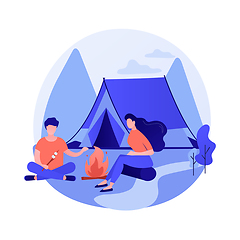 Image showing Summer camping vector concept metaphor