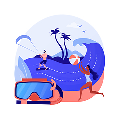 Image showing Summer beach activities vector concept metaphor