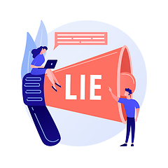 Image showing Telling lies vector concept metaphor