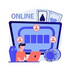 Image showing Online poker vector concept metaphor