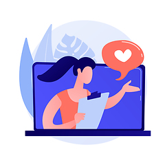 Image showing Online dating website vector concept metaphor