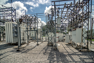 Image showing Electric High-voltage power substation