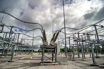 Image showing Electric High-voltage power substation