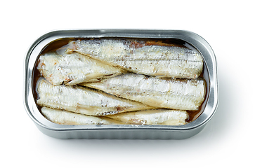 Image showing open sardines can