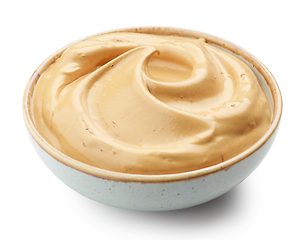 Image showing bowl of whipped caramel coffee cream