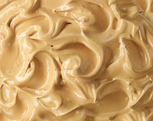 Image showing whipped coffee and caramel dessert background