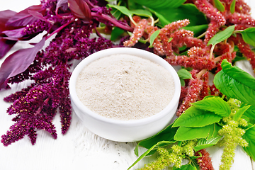 Image showing Flour amaranth in bowl on light board