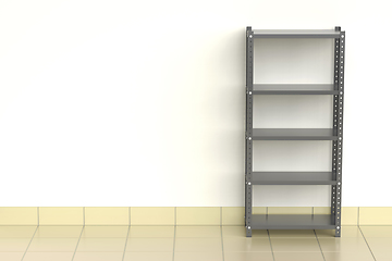 Image showing Metal shelving unit