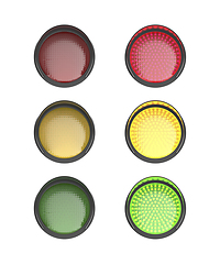 Image showing Set of traffic lights