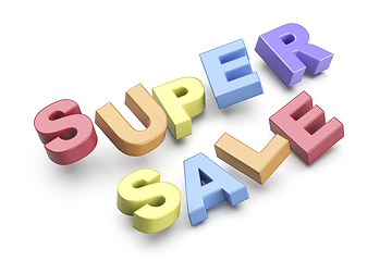 Image showing Super sale promo text
