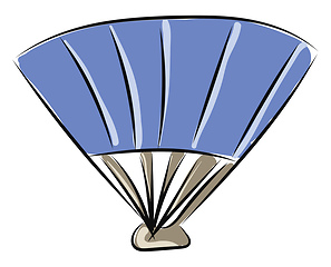 Image showing Hand fan, vector or color illustration.