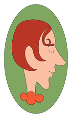 Image showing Green profile, vector or color illustration.