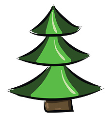 Image showing Image of ale (Christmas Tree), vector or color illustration.