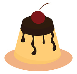 Image showing Image of cake - ice cream cake, vector or color illustration.