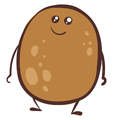 Image showing Fat potato, vector or color illustration.