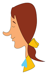 Image showing Image of boy in yellow, vector or color illustration.