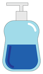 Image showing liquid soap bottle, vector or color illustration.