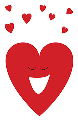 Image showing Smiling heart, vector or color illustration.