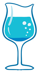 Image showing Image of blue cocktail, vector or color illustration.