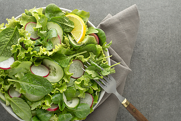 Image showing Green mixed salad