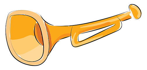 Image showing Trumpet, vector or color illustration.