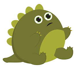 Image showing Image of baby dinosaur, vector or color illustration.