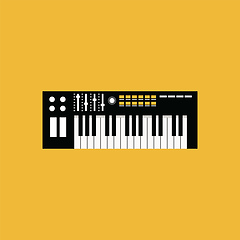 Image showing Electronic piano, vector or color illustration.