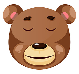 Image showing Bear is feeling calm, illustration, vector on white background.