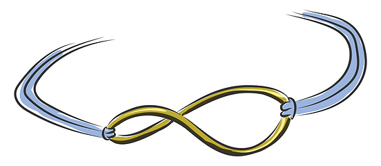 Image showing Image of bracelet with infinity, vector or color illustration.