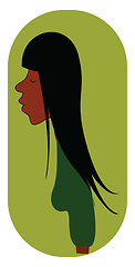 Image showing Green blouse, vector or color illustration.