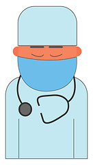 Image showing Image of a doctor, vector or color illustration.