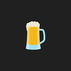 Image showing Image of draft beer - draught or draft beer, vector or color ill