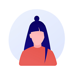 Image showing Young faceless woman portrait vector concept metaphor