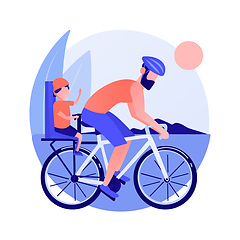 Image showing Couple on bicycles vector concept metaphor